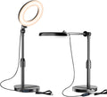 Portable Travel Ring Light for Laptop Zoom Video Conference, 5'' Bright Circle Light with Extendable Stand, Small Halo Lighting with Phone Holder for Video Recording Live Stream Facetime Photography by Mionondi