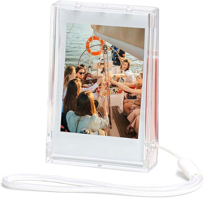 Picture Holder Storage Case for Fujifilm Instax Mini Film,3 inch Photo Pouch Instant Camera Film Accessories for Fujifilm Instax Mini EVO/40/90/12/11/9/8/7/7+/7s ect (1, Transparent) by Aisnyho