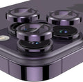 YWXTW Designed for iPhone 14 Pro Max Camera Lens Protector, for iPhone 14 Pro Camera Lens Protector, Individual Metal Anti Scratch HD Clear Case Friendly Tempered Glass Camera Cover, 1 Set (Purple) by YWXTW