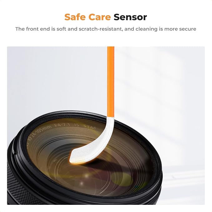 K&F CONCEPT Double-Tipped APS-C Sensor Cleaning Kit with Sensor Cleaner | New Double-Tipped Design Swabs,Vacuum Sealed,Soft and Flexible,20ml Lens Cleaner,Gentle Cleaning Liquid, Easy to Carry,MA05 - Image 5