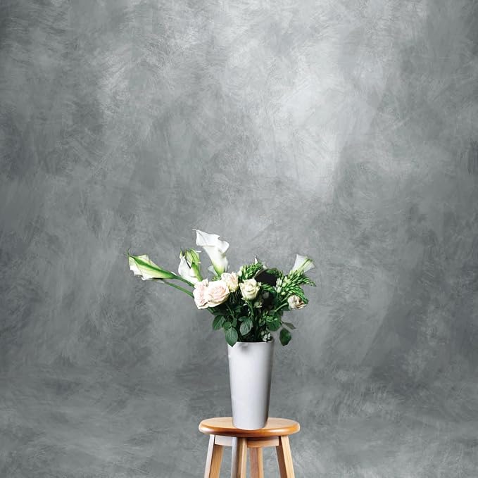 6x8ft Light Grey Professional Portrait Backdrop Abstract Textured Photography Backdrops for Picture and Headshot Vintage Gray Photo Backdrop Parties Video Studio Backdrops - Image 3