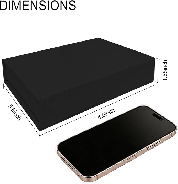 5x7" Archival Photo Storage Box with Lid – Stackable Memory Keepsake Organizer for Photos, Certificates, Jewelry & Scrapbooking Supplies, Photo Cases and Postcard Keeper Storage Container Box Black - Image 3