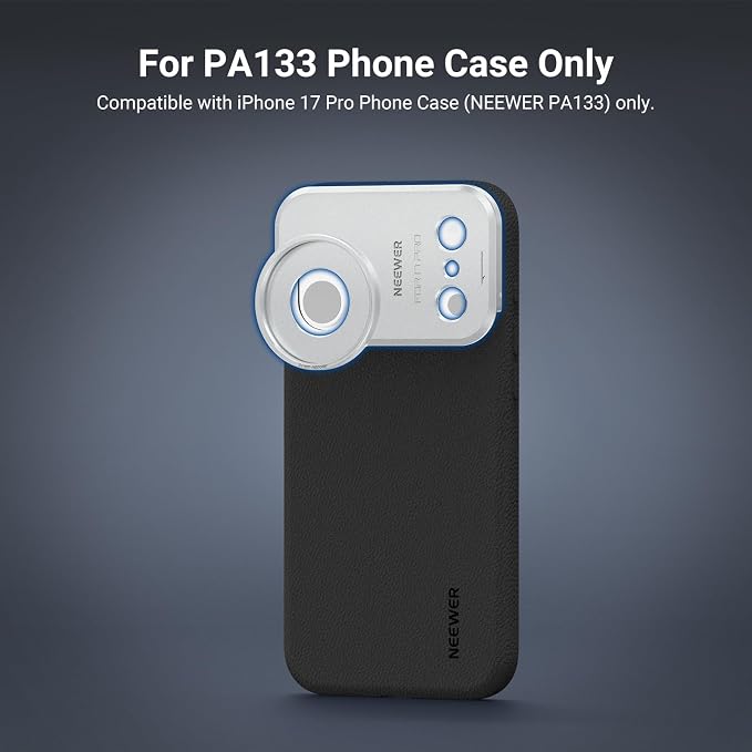NEEWER 37mm Filter Lens Backplate for PA133 Phone Case Only, Quick Release Video Rig Mobile Photography Accessories Compatible with iPhone 17 Pro Beastgrip, PA173 (Silver) - Image 2