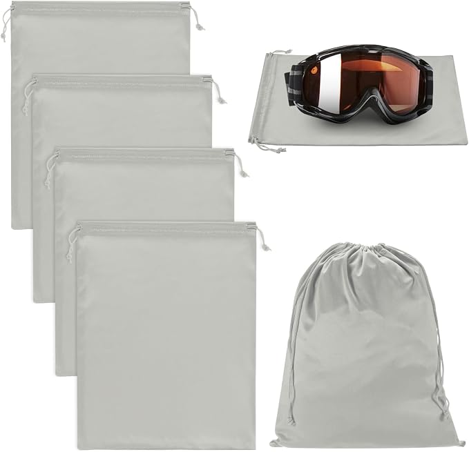 M METERXITY Ski Goggle Bag, Soft Microfiber Pouch Bags Case with Drawstring for Snow Goggles/Camera Lenses/Sunglasses by MMETERXITY