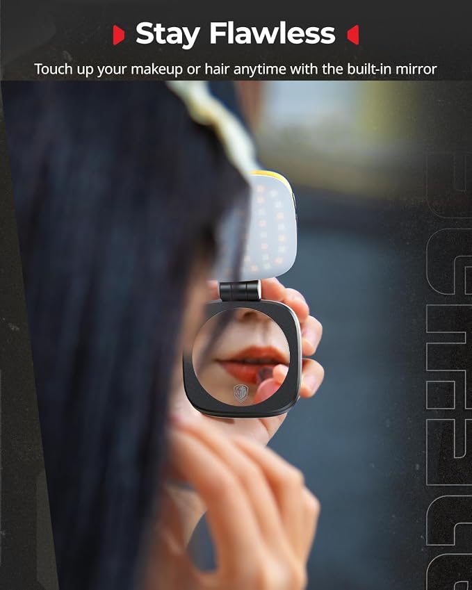 SmallRig Magnetic Selfie Light for iPhone, Phone Light with a Mirror | Instant Attachment for MagSafe, for Selfies, Video Conference, Vibe P48 Bumblebee Edition - 5513 - Image 9