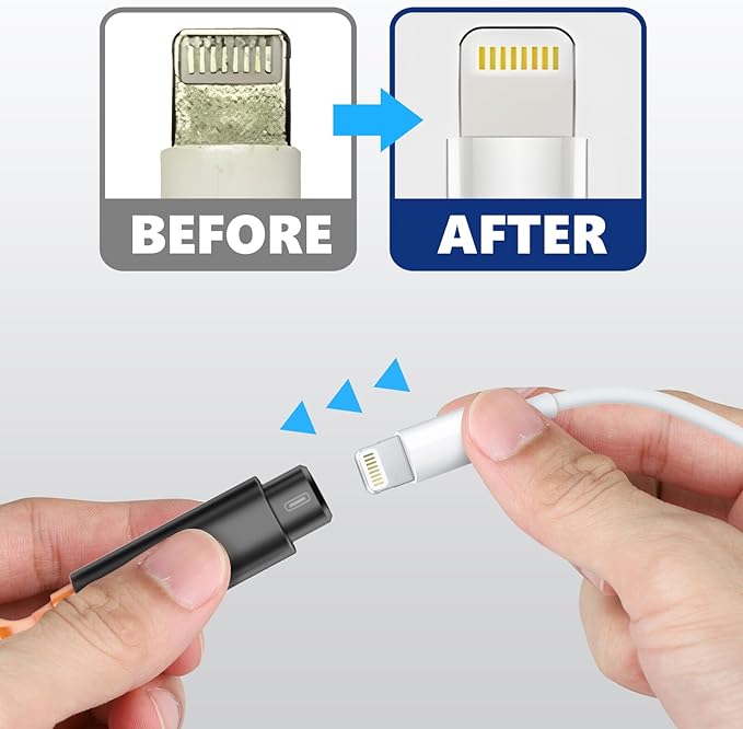 iPhone Cleaning Kit for Charging Port Cell Phone USB C with Storage Case | Multi-Tool, Cleaner Kit for AirPod, iPhone Cleaner, Portable Repair Tool, for Lightning Charger Cable iPad Electronic Devices - Image 6