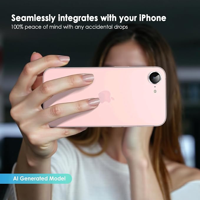 Camera Lens Protector for iPhone 17e & 16e, Silver | AR+AF, 9H Tempered Glass, Individual Metal Ring, Anti Glare, Fall Protection, Camera Screen Cover - Image 7