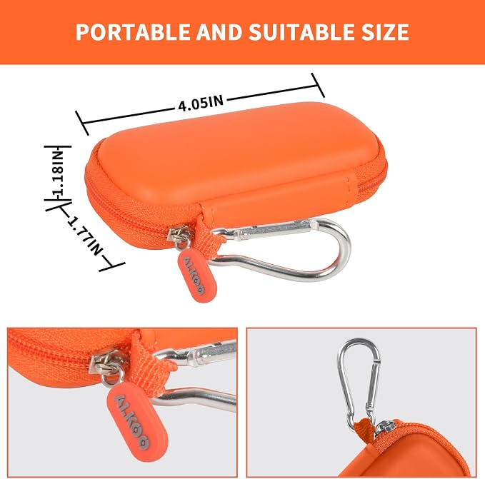 USB Flash Drive Case, SD Card/Thumb Drive/Memory Cards Holder, Bag Only | SDXC/SDHC Storage, Electronic Accessories Organizer for SanDisk / for Samsung, for Students/IT/Office/School/Travel, Orange - Image 3
