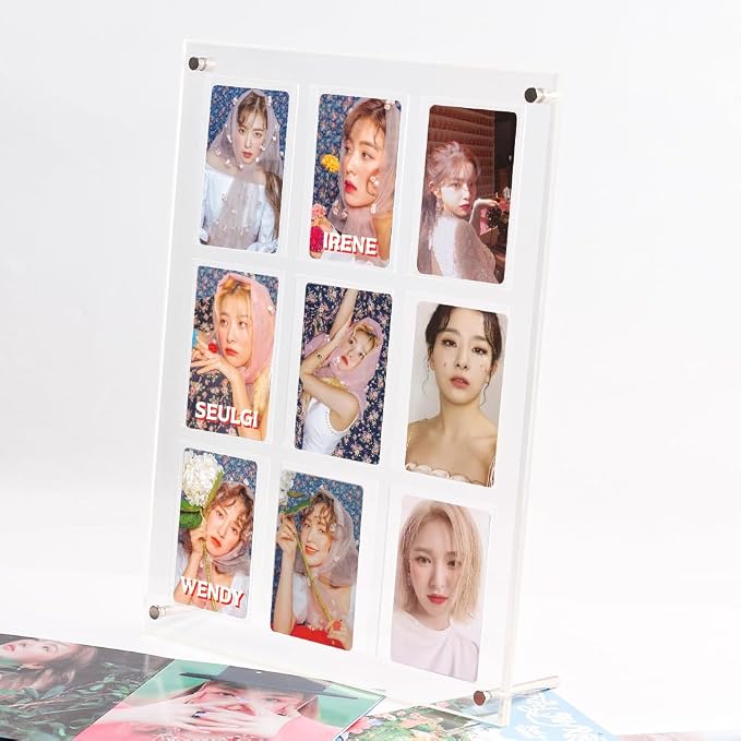 Standing Card Holder, 66 x 91 mm, Ultra Clear Acrylic Display | 9 Cards Capacity, Includes Screws, For Kpop Photocard Sports Baseball Basketball, Display Cases Protectors - Image 6