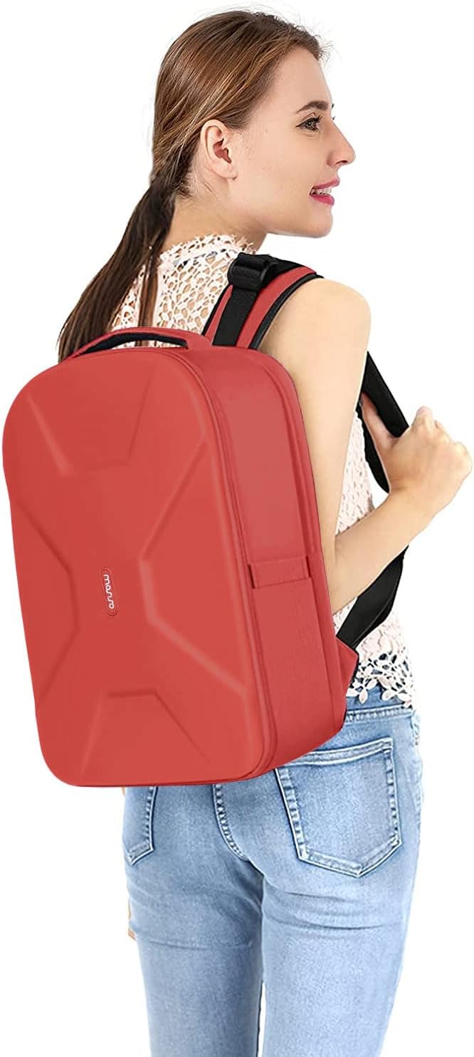 MOSISO Camera Backpack, DSLR/SLR/Mirrorless Photography Camera Bag | 15-16 inch Waterproof Hardshell Case with Tripod Holder&Laptop Compartment Compatible with Canon/Nikon/Sony, Red - Image 6
