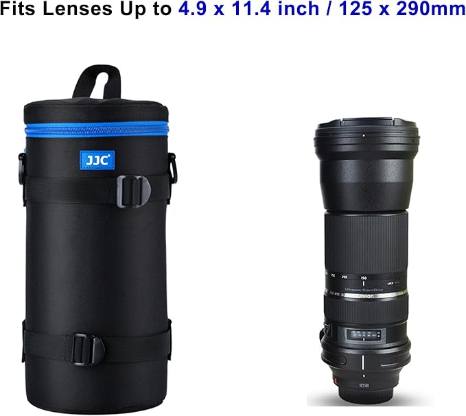 JJC Lens Case Pouch Bag for Sigma 150-600mm f5-6.3 C Lens below 4.9"x11.4" | for Sigma 150-500mm f5-6.3 DG OS HSM, Canon RF 800mm f11 IS STM, Nikon AF-S NIKKOR 200-500mm f5.6E ED VR Lens & More - Image 3