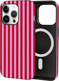 TPU Phone Case for iPhone 13 Pro Max, MagSafe Wireless Charging Compatible, Shockproof Slim Fit Protective Cover with Anti-Yellowing & Raised Camera Protection (Stripes 4, iPhone 13 Pro Max) by Unknown