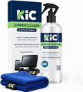 KIC CrystalVu Screen Cleaner Spray Kit (16oz) with Microfiber Cloth | Streak-Free Cleaner, For TV, Phone, Laptop, Monitor & Tablet Screens, NSF Certified Safe Formula - K2-KCV16Z1 by WaffletechnologyCleaningProducts