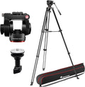 Manfrotto Video kit, Head 500 Series (Head 500x +Twin Leg Tripod) | Packaged with a durable carrying bag, 60mm Flat Base with XCHANGE compatibility for flexible mounting by Unknown