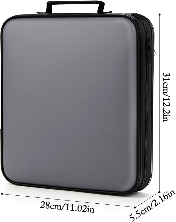 DVD Storage CD Case Holder: 160 Capacity CD Sleeves Black Disc Cases Binder for Car - CD Hard Organizer Box - Large DVD Wallet for Movie/Music/Game & Portable CD Book - Image 2