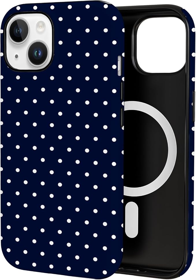 TPU Phone Case for iPhone 14, MagSafe Wireless Charging Compatible, Shockproof Slim Fit Protective Cover with Anti-Yellowing & Raised Camera Protection (Polka dot 7, iPhone 14) by Unknown