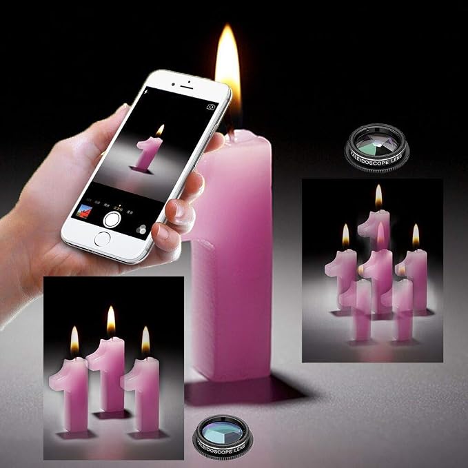 Phone Camera Lens Kit (13 Pieces) for iPhone 11 Xs 10 8 7 6 Plus SE Samsung and Most Andriod Phone- Wide Angle Lens & Macro Lens+Fisheye Lens and More - Image 5