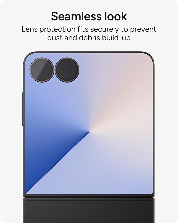 ZAGG Glass Elite Anti-Reflective Samsung Galaxy Z Flip7 Camera Lens Protector – Anti-Glare Technology, Maximum Impact & Scratch Resistance, InvisibleShield, Smudge-Free Surface, Recycled Materials - Image 6