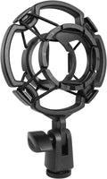 Microphone Shock Mount LUORNG Universal Black Anti-Vibration Mic Holder for 42~46mm/1.65~1.81in Diameter Studio Condenser Mic, Mic Clip Holder by LUORNG