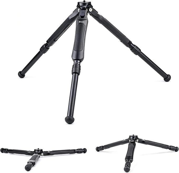 Zeadio Adjustable Camera Tripod, Portable Aluminum Tabletop Travel Tripod, 3-Stage Height Adjustable, 5kg Load Capacity, with 1/4" Mount for DSLR, Gimbal, Smartphone, Action Camera etc by Zeadio
