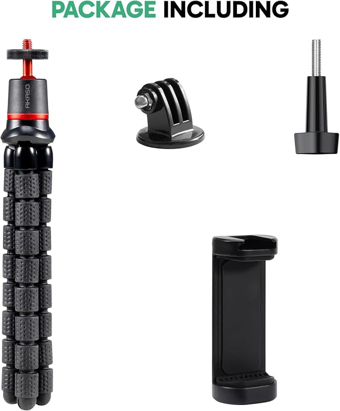 AKASO Flexible Selfie Stick Tripod for Action Camera Shooting Video Vlog | Compatible with AKASO EK7000/Brave 4/EK7000 Pro/Brave 7 LE/Brave 7/GoPro Hero 13/12/11/10/ 9/Max/DJI Osmo Action 5/4/3 - Image 7