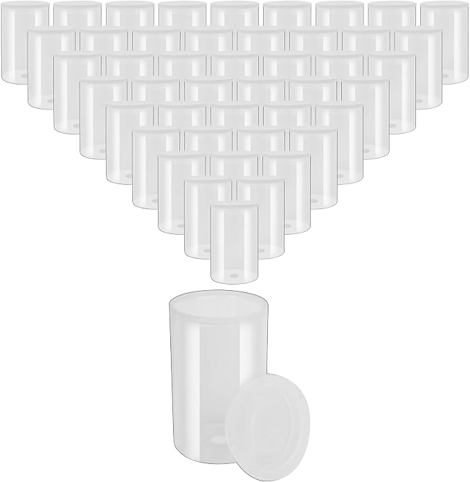 120 Pcs film canisters with caps, Canister Holder, 33 mm Empty Camera Reel Containers Storage Containers Case with Lids for Small Accessories Fish Hook Film Beads (Clear) - Image 7