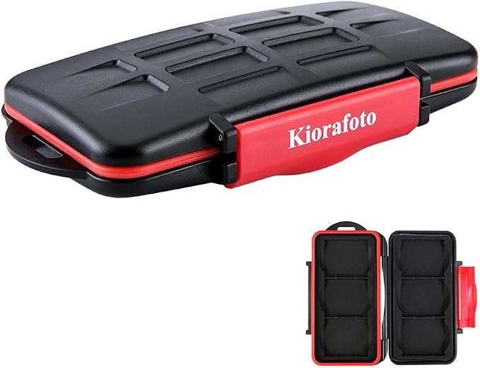 Kiorafoto 6 CF Card Slots Professional Water-Resistant Anti-Shock Compact Flash Card Holder Case Storage Compact Flash Memory Card Protector Wallet with Carabiner | Anti-Shock,Memory Card Holder Storage Carring Case for 6 Compact Flash CF Cards,Hard Sh... - Image 9