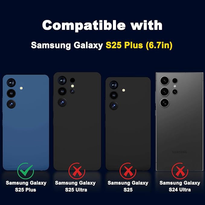 YWXTW 3 Pack Camera Lens Protector for Samsung Galaxy S25 Plus 6.7 Inch, 9H Tempered Glass Ultra HD [No Impact on Night Shots] S25 Plus Lens Protector, Anti-Scratch No Bubbles - Image 2