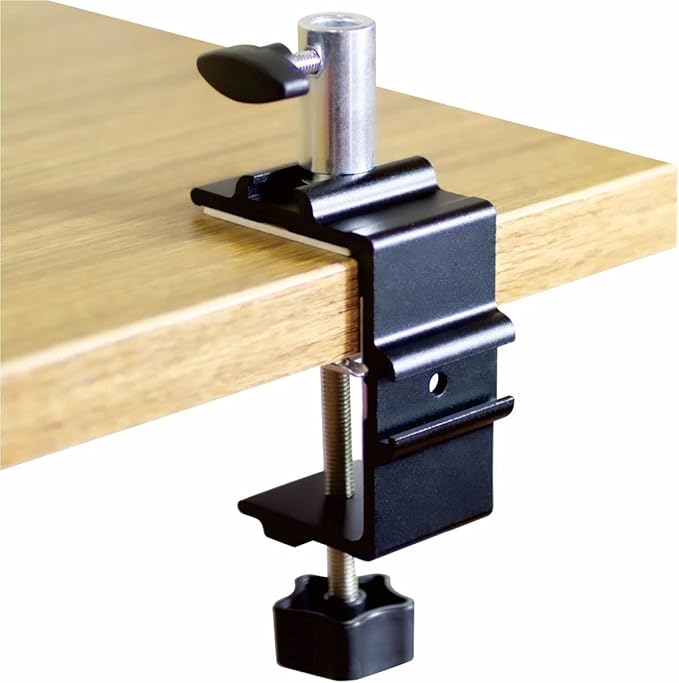 Replacement Heavy Duty C Clamp for 1/2” Base Magnifying Lamp,Desk Lamp,Swing Arm Lamp,Phone I pad Mount,Tablet Mic Holder,Table Mount Clamp for Microphone Stand Mic Boom Arm (G1 BLACK) - Image 2