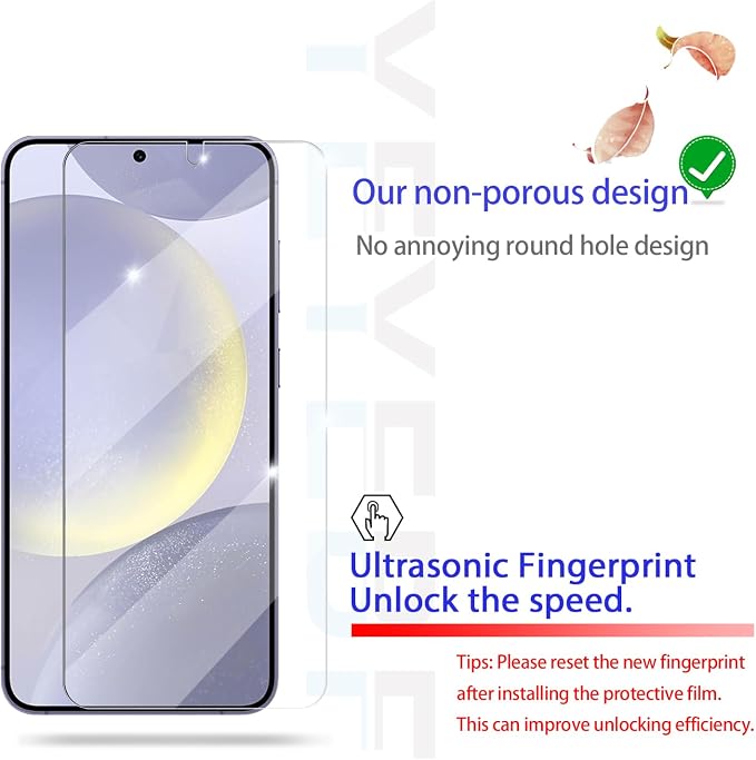 Galaxy S24 Plus Screen Protector + Camera Lens Protector, [2 +2 Pack] [Ultrasonic Fingerprint Unlock] Full Coverage Tempered Glass Screen Protector For Samsung Galaxy S24 Plus - Image 4