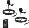 NEEWER 2 Pack Lavalier Lapel Microphone Compatible with DJI Wireless Mic Transmitters Rode Wireless GO II 2, Omnidirectional Condenser Wired Clip On Lav Mics for Stage YouTube Live Streaming, CM5 | Compatible with DJI Wireless Mic Transmitters Rode GO ... by Neewer