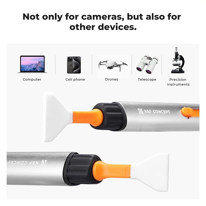 K&F CONCEPT Professional Lens Cleaning Pen for Bluetooth Earphones,Glasses | Replaceable Pen Tip,Deep Cleaning,Carbon Tip X2,APS-C X2,Full-Frame X4,Small and Portable,for Camera Filters Drone AR VR - Image 8