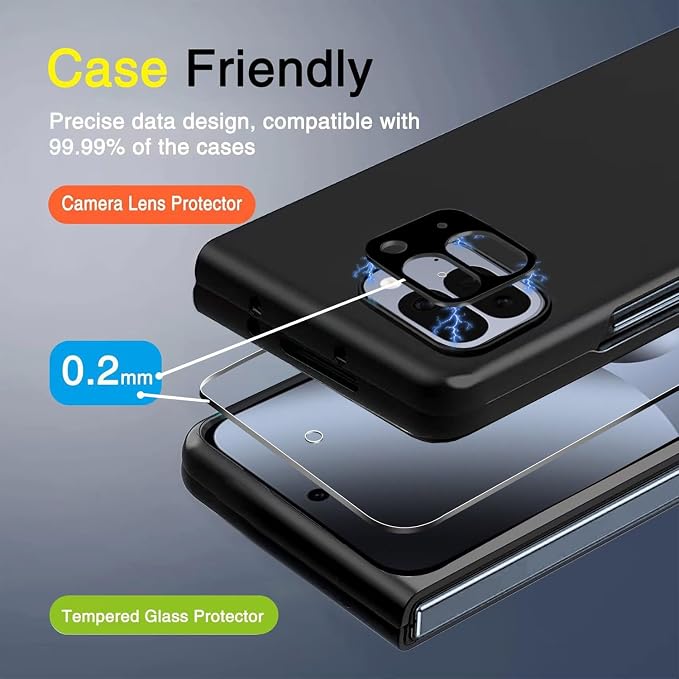 Milomdoi Screen Protector for Google Pixel 10 Pro Fold | 3 Pack Inside TPU Film + 3 Pack Front 9H Tempered Glass + 3 Pack Camera Lens Protector, Easy Installation, No Bubbles - Image 6