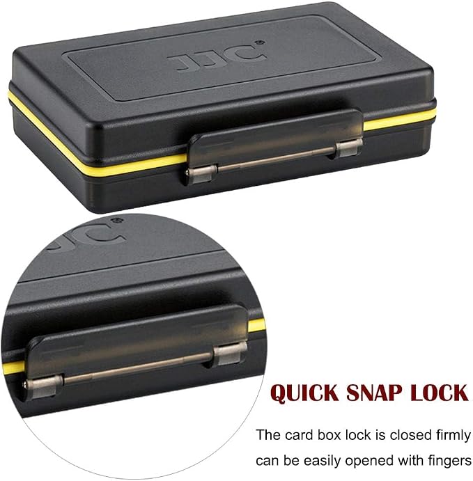 JJC Camera Battery Memory Card Case, SD Micro SD TF MSD XQD Card and Battery Holder Storage Organizer for Canon Nikon Sony Fujifilm Olympus,Water-Resistant & Shockproof - Image 6