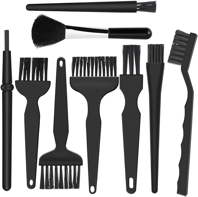 9 in 1 Anti Static Brush Computer Cleaning Kit for Keyboard PC Laptop | 9 nylon anti-static brushes for cleaning keyboards, PCs cameras and electronics without scratching delicate surfaces by LapangZi