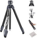 NEEWER LITETRIP LT32 Camera Travel Tripod, Carbon Fiber Portable Stand, Ball Head Detachable Center Axis Flip Buckle Cleaning Cloth Arca QR Plate Compatible with PD (Former TP62) by Neewer