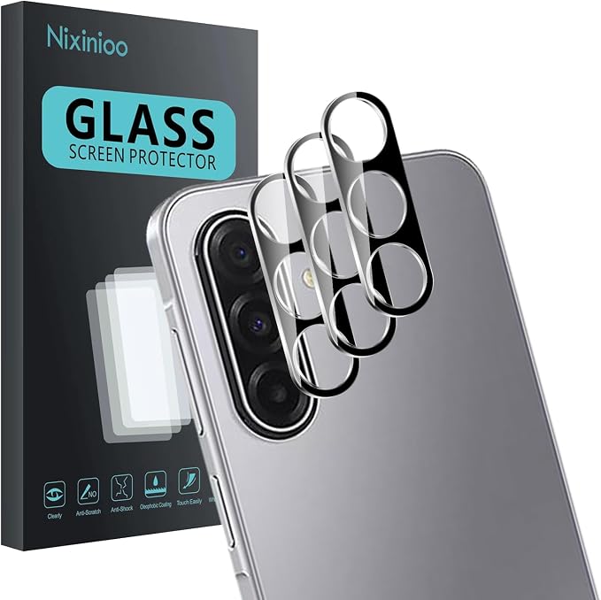 3 Pack Camera Lens Protector for Samsung Galaxy A17 5G | Tempered Glass,Anti-Fingerprint,9H Hardness,Scratch Resistant,Easy to Install,Bubble Free,HD Clarity by Unknown