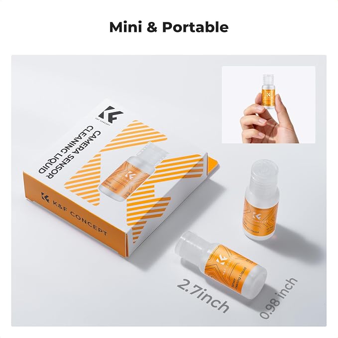 K&F CONCEPT 20ML*2 Spray and Sensor Cleaner Kit, Lens Cleaner | Efficient Cleaning,Safe Formula Cleaner,Easy to Carry and Store,for All Sensors and Critical Optics,Cameras,Laptops,MW01 - Image 6