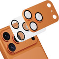 for iPhone 17 Pro Max Camera Lens Protector, 2 Pack |Aerospace-Grade Aluminium | Full Protective Cover | Anti-Glare Sapphire Glass | Colour-Matched Finish White & Cosmic Orange by MCraftsman