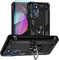 for Moto G 5G 2022 Case, Motorola Moto G 5G Case with HD Screen Protector, [Military Grade 16ft. Drop Tested] Ring Shockproof Protective Phone Case for Motorola G 5G 2022,Black by Aozuoton