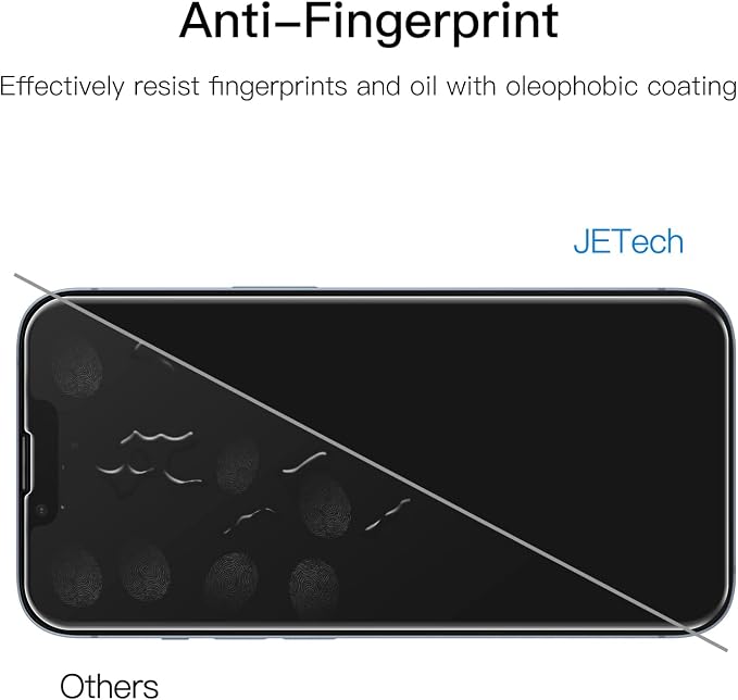 JETech Screen Protector for iPhone 14, 2+2 Pack | with Camera Lens Protector, 9H Tempered Glass, Full Coverage, HD Clear, Case-Friendly - Image 7