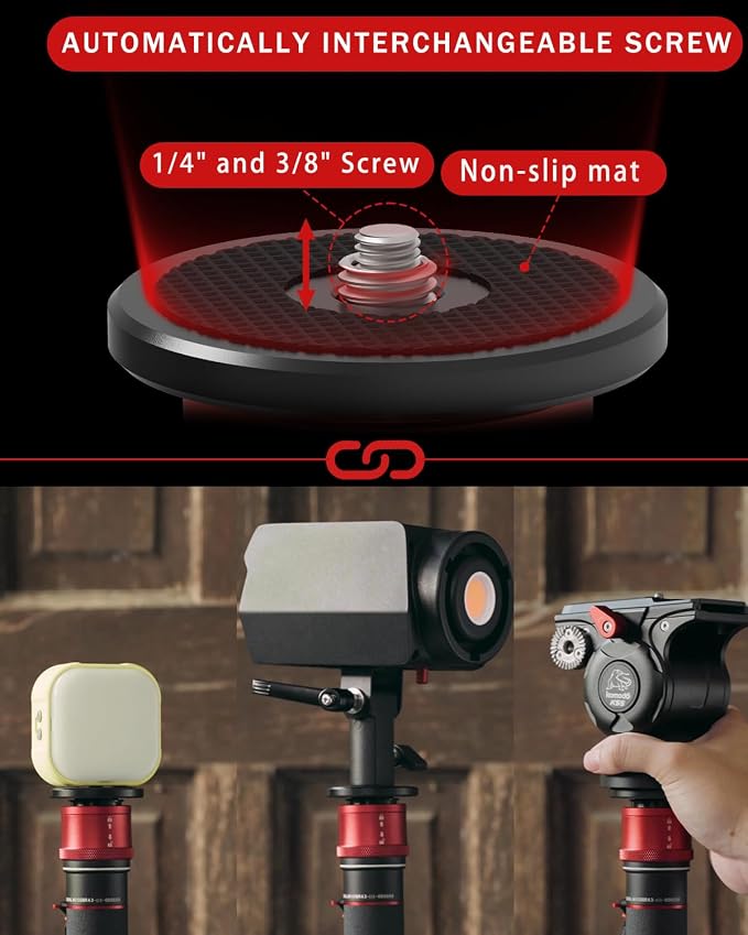 IFOOTAGE 71”Carbon Fiber Monopod with Feet Cobra 3 Monopod C180F-P | with Pedal Base Tripod CB3 Base-P Low Profile,for Sony,Nikon,DSLR,Max.Payload 17.64lb/8KG - Image 5