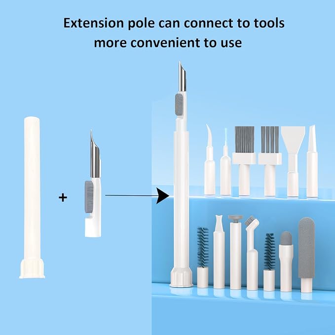 Electronics Cleaning Kit 32 in 1 Multi-Functional Keyboard Cleaning Kit | Phone Cleaning Tool Kit for Cleaning Computer, Keyboard, Earbuds, Laptop, Camera, Lens, Monitor - Image 7