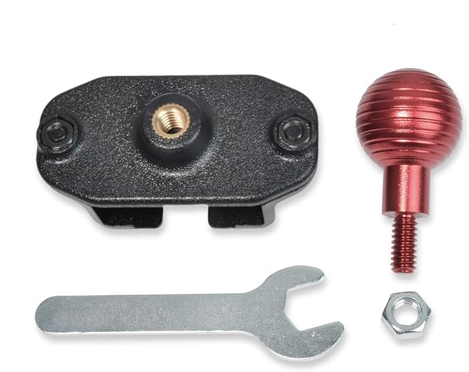 Universal Radio/CB Microphone Bracket, Aluminum 25mm 1" Ball Adapter Compatible with RAM Mounts B Size Double Socket Arm (Black) - Image 2