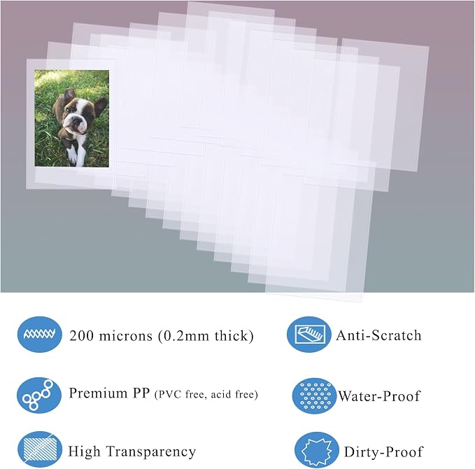 Kpop Photocard Sleeves with Storage Box, 100pcs 2x3 Mini Photo Holder | Clear Photo Shield Cover for Instax Mini Film/Kpop, PVC-Free & Acid-Free Polypropylene Card Protector (60x90mm/2.36x3.54in) - Image 6