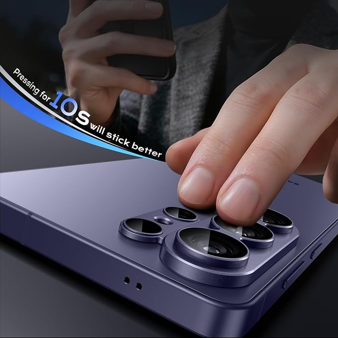 WSKEN for Samsung Galaxy S26 Ultra Camera Lens Protector - Full Coverage | Military Grade Shatterproof, Matte Alloy, Tempered Glass Rear Camera Screen Protector for Galaxy S26 Ultra, Purple - Image 5