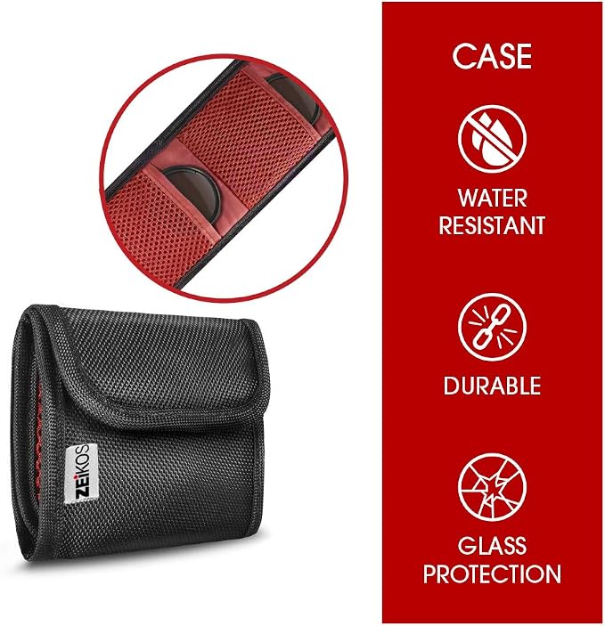 ZE-FLK52 52mm Multi-Coated 3 Piece Filter Kit (UV-CPL-FLD) | UV, CPL & FLD Optics, Carrying Pouch, Hard Case & Microfiber Cloth, True-to-Life Color, Reduced Glare - Image 7