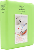 Ablus 64 Pockets Mini Photo Album for Fujifilm Instax Mini 7s 8 8+ 9 25 26 50s 70 90 Instant Camera & Name Card (64 Pockets, Lime Green) by Ablus