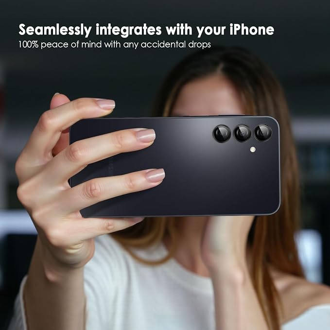 Camera Lens Protector for Samsung Galaxy A16, Black | AR+AF, 9H Tempered Glass, Individual Metal Ring, Anti Glare, Fall Protection, Camera Screen Cover - Image 7