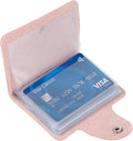 Leather Credit Card Organizer, Slim Business Credit Card Book, 24 Small Cells for Memory Cards, RFID Case Wallet, Pink Wallet Holder for Women, Debit Cards Protector Holder by Unknown